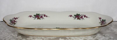 EXTREMELY RARE!  ANTIQUE LENOX CHINA MING PATTERN BLACK MARK BREAD TRAY NEW