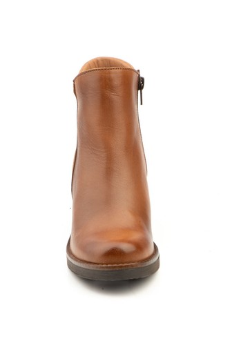 FF 4701 BOTINES DE PIEL , MARRÓN CON CREMALLERA, FORRO DE TEXTIL ACOLCHADO - Imagen 4 de 5