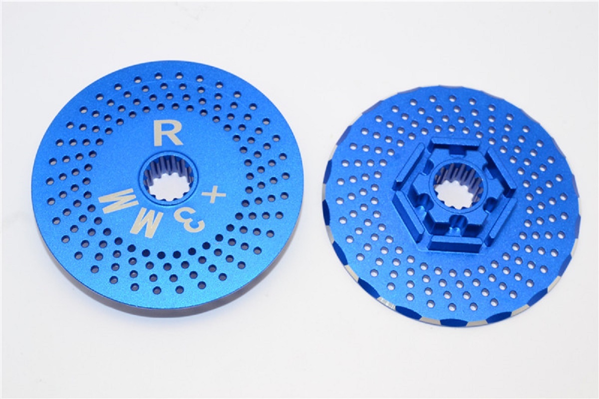 TRAXXAS X-MAXX 7076 GPM BLUE ALUMINUM REAR WHEEL HEX WITH BRAKE