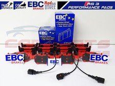 FOR AUDI RS3 8V 2015- FRONT REAR HIGH PERFORMANCE EBC RED STUFF BRAKE PADS SET