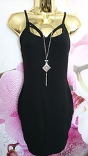 NEW MISSGUIDED BLACK SEXY SHORT MIDI BANDEAU LADIES DRESS SIZE 10 EU 38