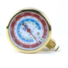 Yellow Jacket 49067 Heavy 2-1/2" Brass Pressure Gauge, 0 - 500 psi