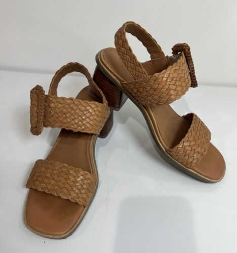 Gentle Souls Kenneth Cole Madylyn klobiger Absatz Sandale Schnalle braun Leder Größe 6,5 - Bild 2 von 6