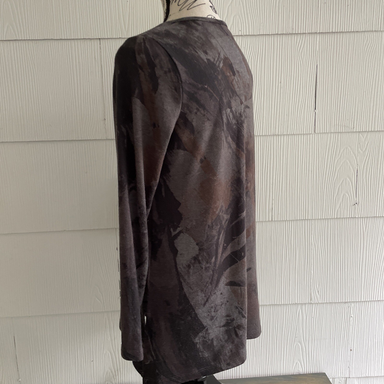 Apropos Top Multicolored Long Tunic Shirt Long Sl… - image 4