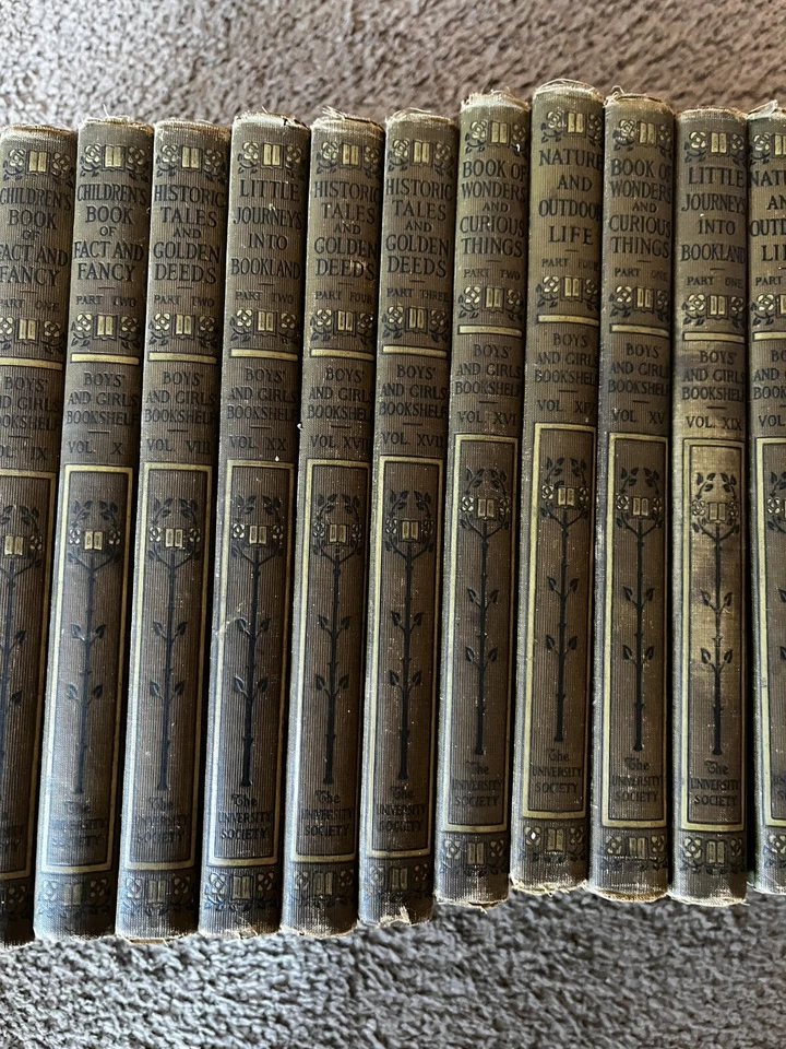 1912 Boys and Girls Bookshelf 19 Vintage HC Books Illustrated - Image 4 of 4