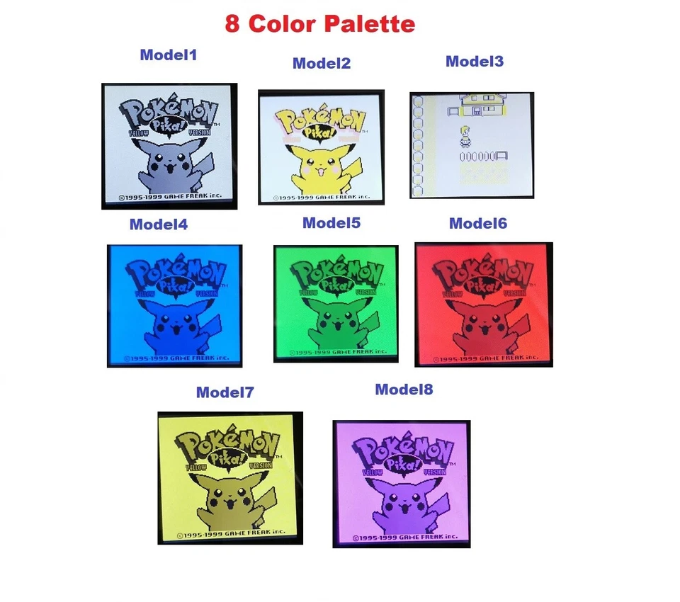 8 цветовых режимов подсветки подсветки ЖК-дисплей Game Boy карман GBP игровой консоли - Изображение 2 из 4