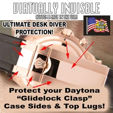 For-Rolex Daytona on OysterFlex Glidelock  HD Protect Clasp Sides Top Lug Set x2