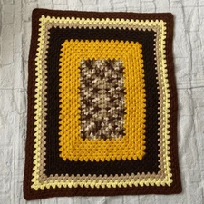 Handmade crochet afghan blanket 27”x34”