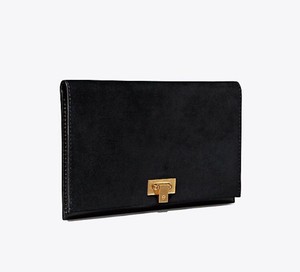 tory burch suede clutch