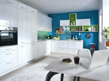 TOP LINE kitchen set, complete kitchen set, white high gloss kitchen set