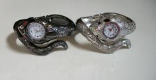 Women's snake style rhinestone party bridal bangle fashion dressy watch