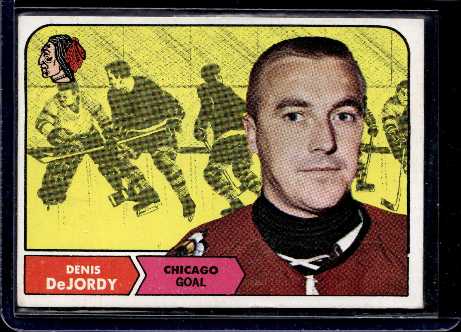 1968-69 Topps #12 Denis DeJordy Chicago Blackhawks VG-EX/EX