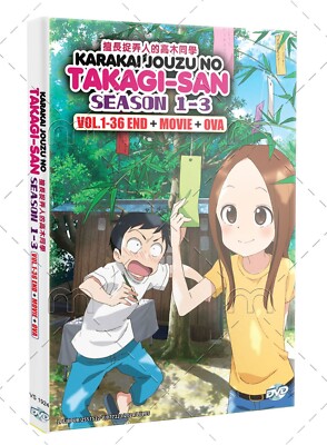 Karakai Jouzu no Takagi-san Season 1-3 + Movie + OVA Japanese Anime DVD English