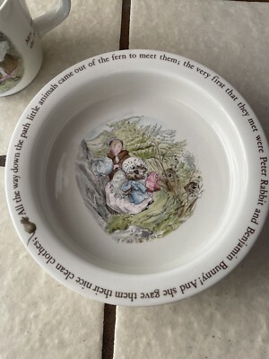 Wedgwood Mrs Tiggy Winkle Bowl And Cup Set Illustrated Wedgwood Mrs Tiggy Winkle Bowl And Cup Set Illustrated