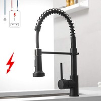 KüChenarmatur Ausziehbar Niederdruck Schwarz 360° KüChe Wasserhahn Mit Brause