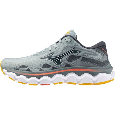 Mizuno Wave Horizon 7 Damen-Laufschuhe grau unterstützend gepolstert Run-Trainer