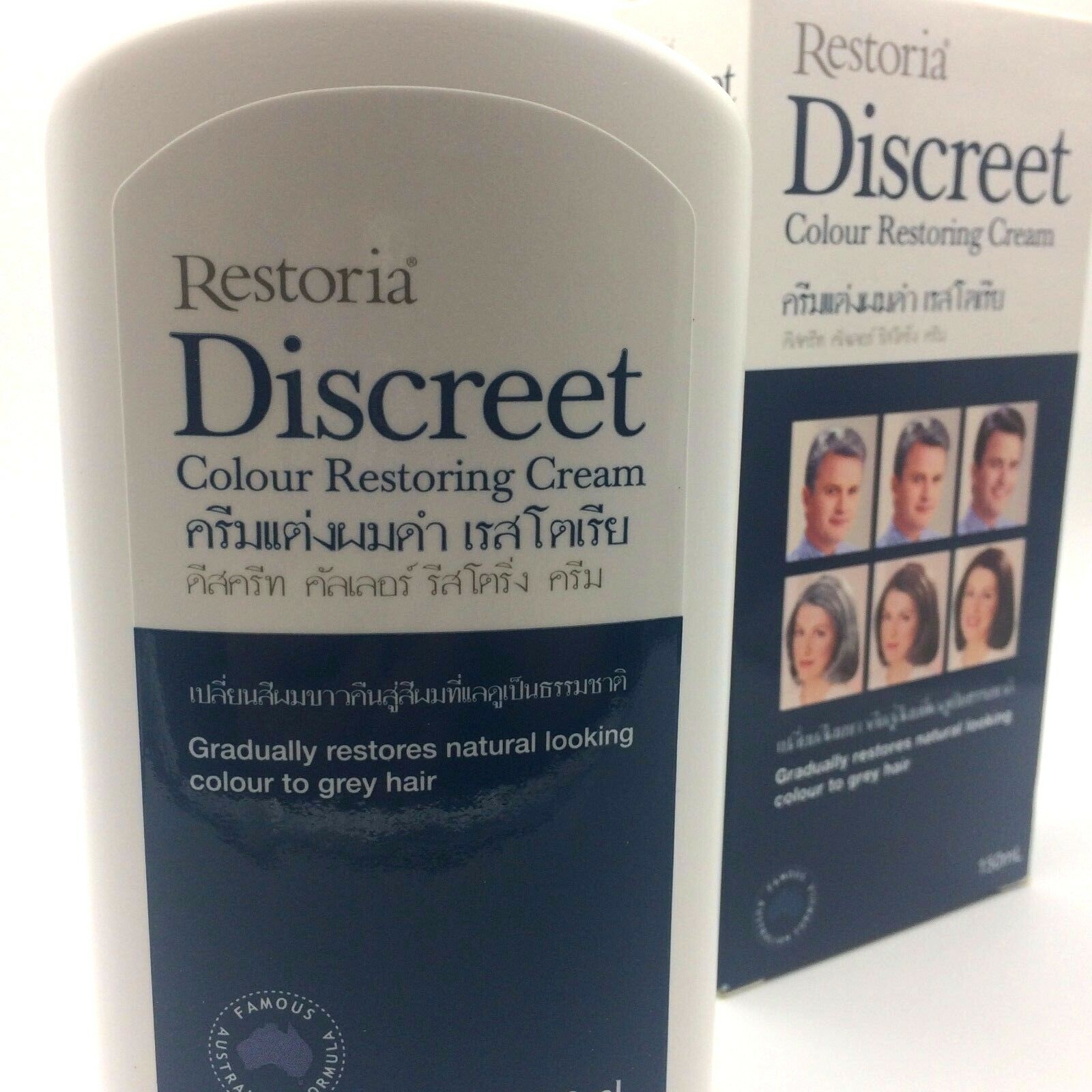 250 ml Hair Color Restoring Cream DISCREET RESTORIA Men Colour Care Treatment eBay