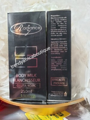 X 2 Bottles Radiance 7 Body milk 250ml x 1 bottle sale