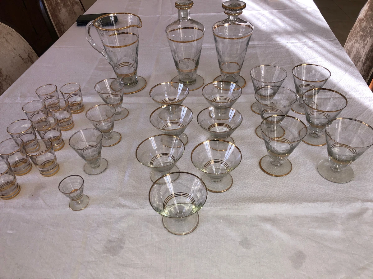Strass à Coudre Anciens Art Déco - Monture Verre Moulé Transparent - Occasion