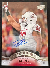 XAVIER COOPER 2015 Upper Deck #122 Rookie Card RC AUTO Washington State Cougars
