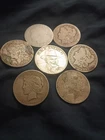 7pc Silver lot Below Melt: 4 Morgans, 2 Peace Dollars, & 2 oz .999 Fine Silver