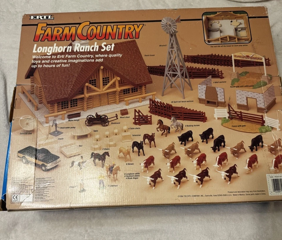 Ertl Farm Country Longhorn Ranch Incomplete Set With Extra Pieces - Image 2 of 4