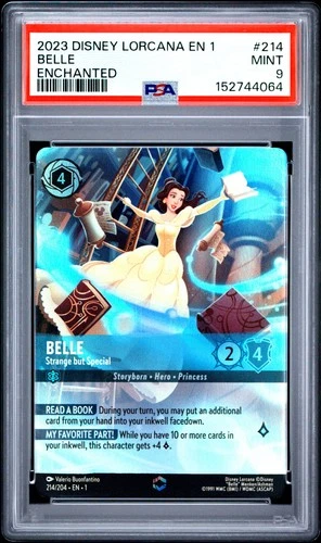 2023 DISNEY LORCANA EN 1-THE FIRST CHAPTER BELLE - STRANGE BUT SPECIAL PSA 9