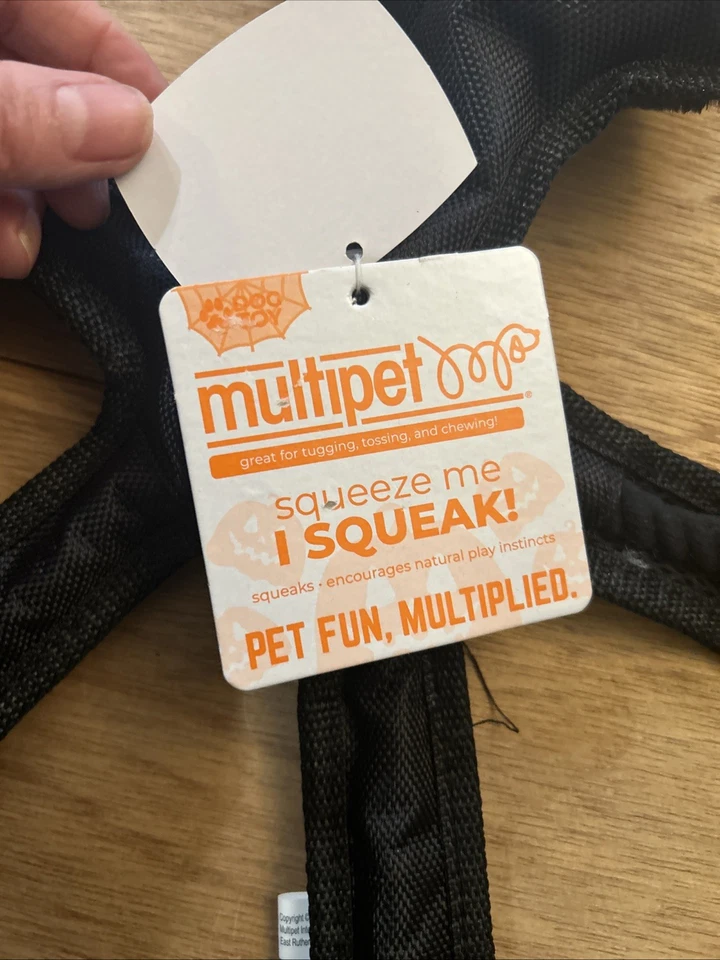 Multipet Skele-Rope Dog Toy – Black, Cat, Hot Pink Ears, And Nose  - Image 3 of 4