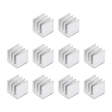 10PCS 10x10x10mm Silver Aluminum Heatsink Adhesive Thermal Pad 3D Printer