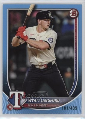 2025 Bowman Sky Blue 181/499 Wyatt Langford #33 4k8