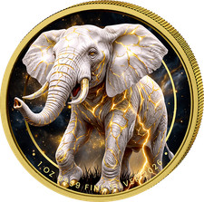 1 Unze Silber Wei&szlig;er Elefant 2026 (Auflage: 100 | teilvergoldet)