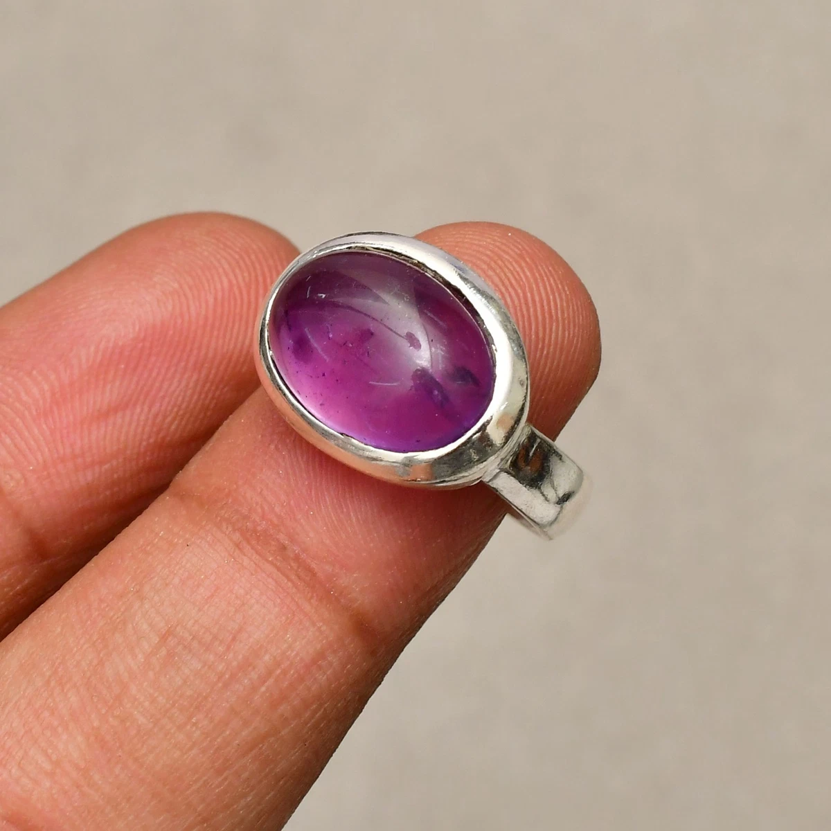 Anello in argento con quarzo rosa | AMetis® Gioielli