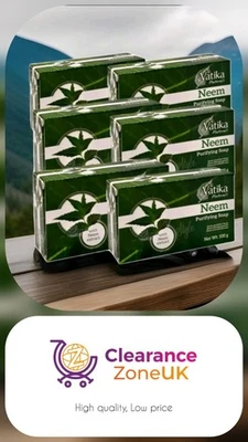 DABUR BRAND NEW 6X VATIKA NATURAL NEEM PURIFYING BATH SOAP 100g Each, UK Seller