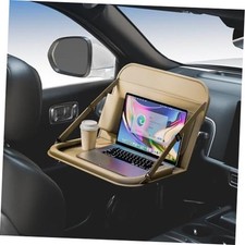 Backseat Car Organizer with Tray 1 Pack,Car Back Seat Eating Tray 1PC Beige