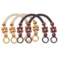 4 StüCk Holzperlen Nylon Handtaschengriff, Handtaschengriff, Gelb/Braun