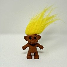Original Vintage Yellow Hair Russ Troll Doll 3"