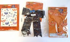 Claire's Disney STITCH Glow In Dark Necklace Hair Bow Stickers 3pc Lot NEW