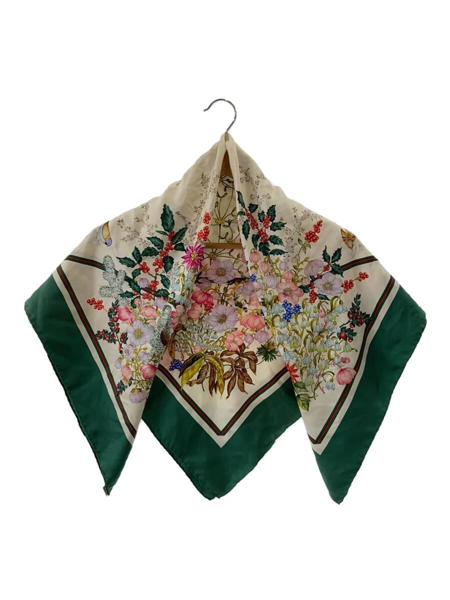 Foulard GUCCI soie GRN motif floral femme