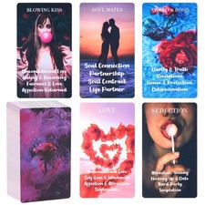 XSYLOHXL Love Oracle Cards for Beginners with Meanings on Them 53 Medium, Red