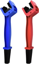 Bike & Motorcycle Chain Washer Cleaning Brush Set (2 Pcs, Blue & Red)