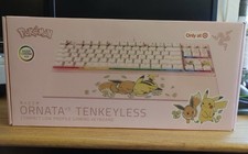 Pokemon x Razer Ornata V3 X Tenkeyless Keyboard Pikachu & Eevee Edition New