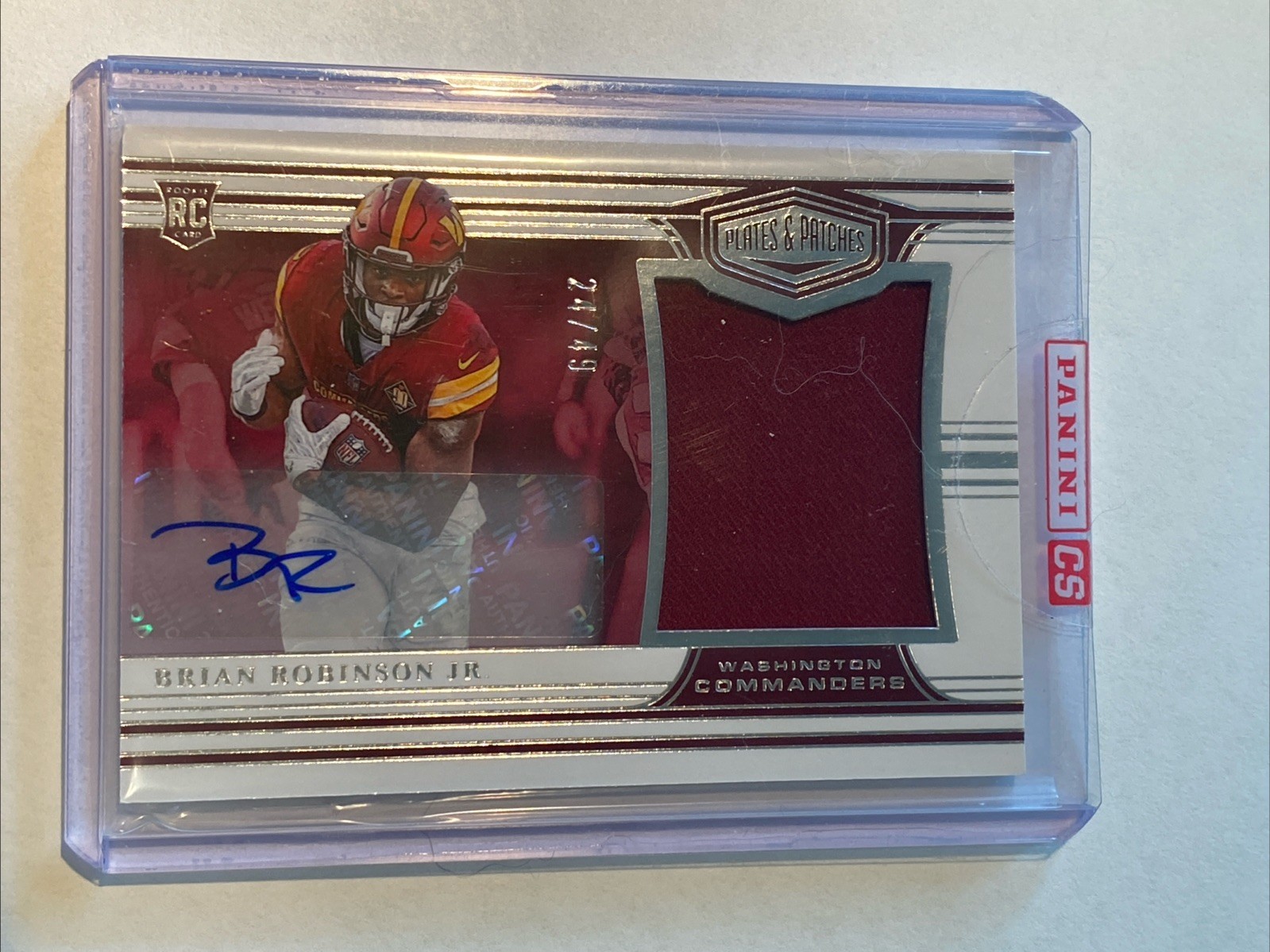 Brian Robinson Jr. Panini Chronicles Plates & Patches Rookie Jersey #PPBRR Autograph