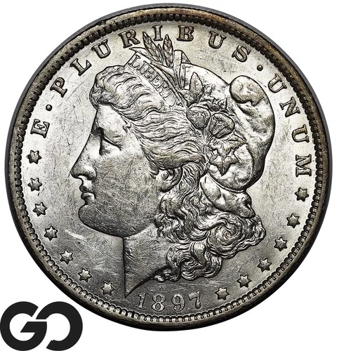 1897-O Morgan Silver Dollar Coin, Choice AU++ Better Date