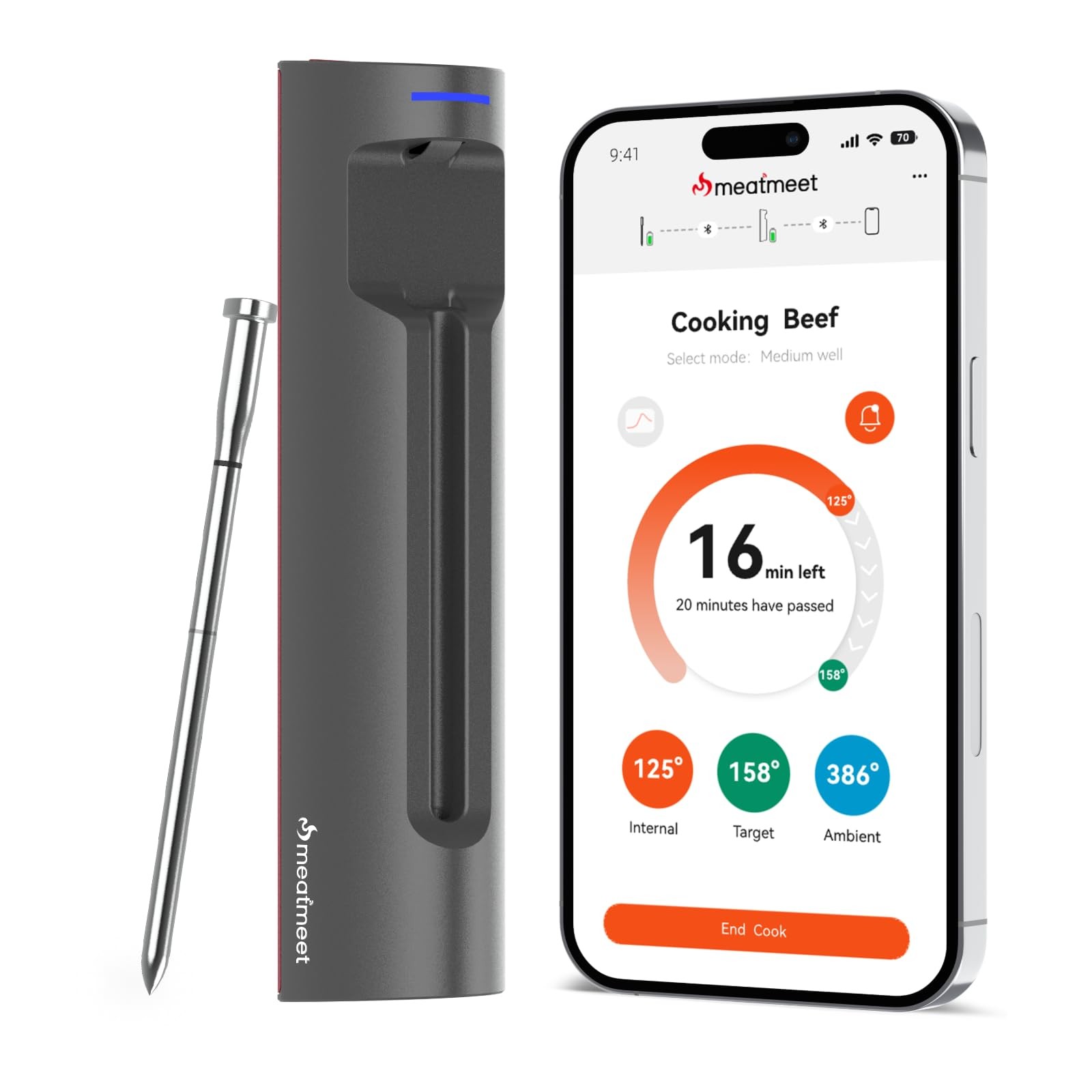 S Pro Termometro Carne Bluetooth 6 Sensori - Barbecue Perfetto Professional