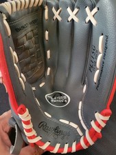 Rawlings RHT PL115G Players Series 11 1/2" Youth Boys Baseball Glove Red Grey