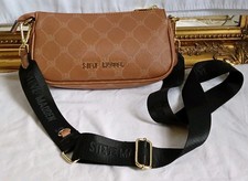 Borsa a tracolla Steve Madden logo tracolla piccola marrone monogramma