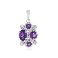 Cavill Amethyst SilberanhäNger Damen 1,35Ct Oval Rundschliff Schmuck
