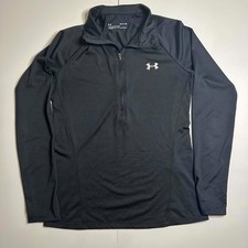 Under Armour 1/4 Zip Long Sleeve Womens Small Black