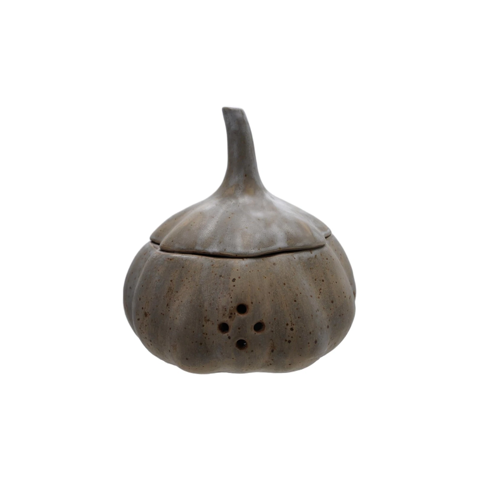 Creative Co-Op Stoneware Garlic/Onion Keeper - Thumbnail 4