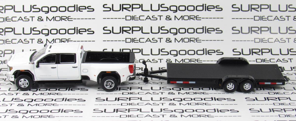 Greenlight 1:64 White 2022 GMC SIERRA 3500 Dually Pickup w/Open